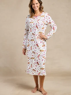 Lot de 2 chemises de nuit longues coton