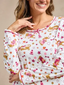 Lot de 2 chemises de nuit longues coton