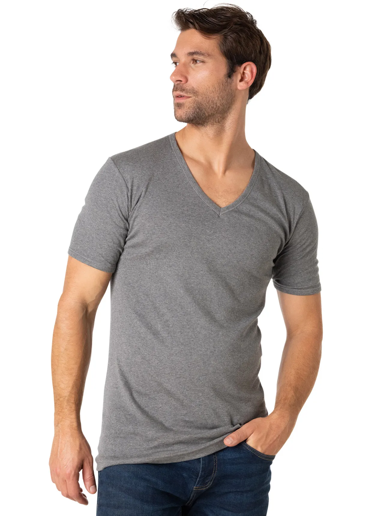 Lot de 2 maillots col V manches courtes