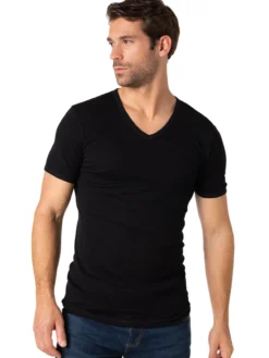 Lot de 2 maillots col V manches courtes