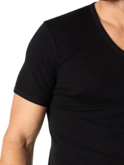 Lot de 2 maillots col V manches courtes
