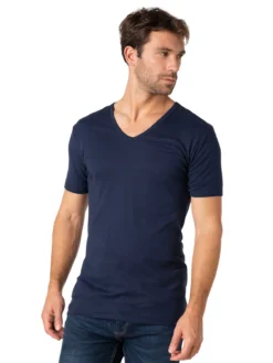 Lot de 2 maillots col V manches courtes