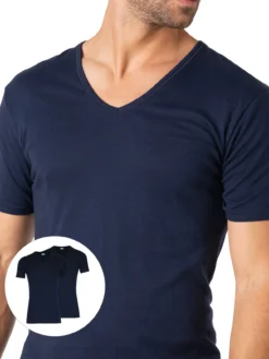 Lot de 2 maillots col V manches courtes