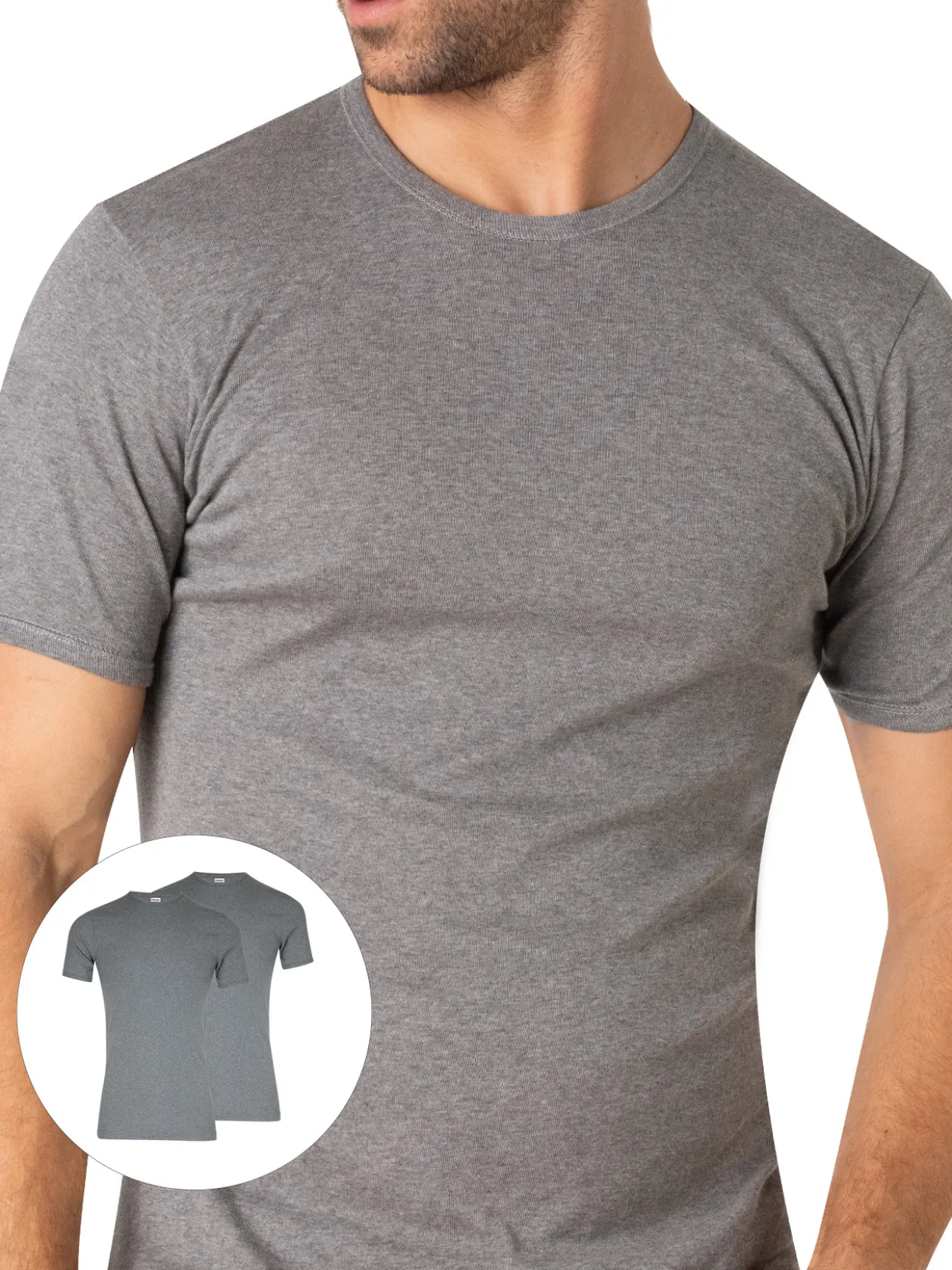Lot de 2 maillots de corps col rond