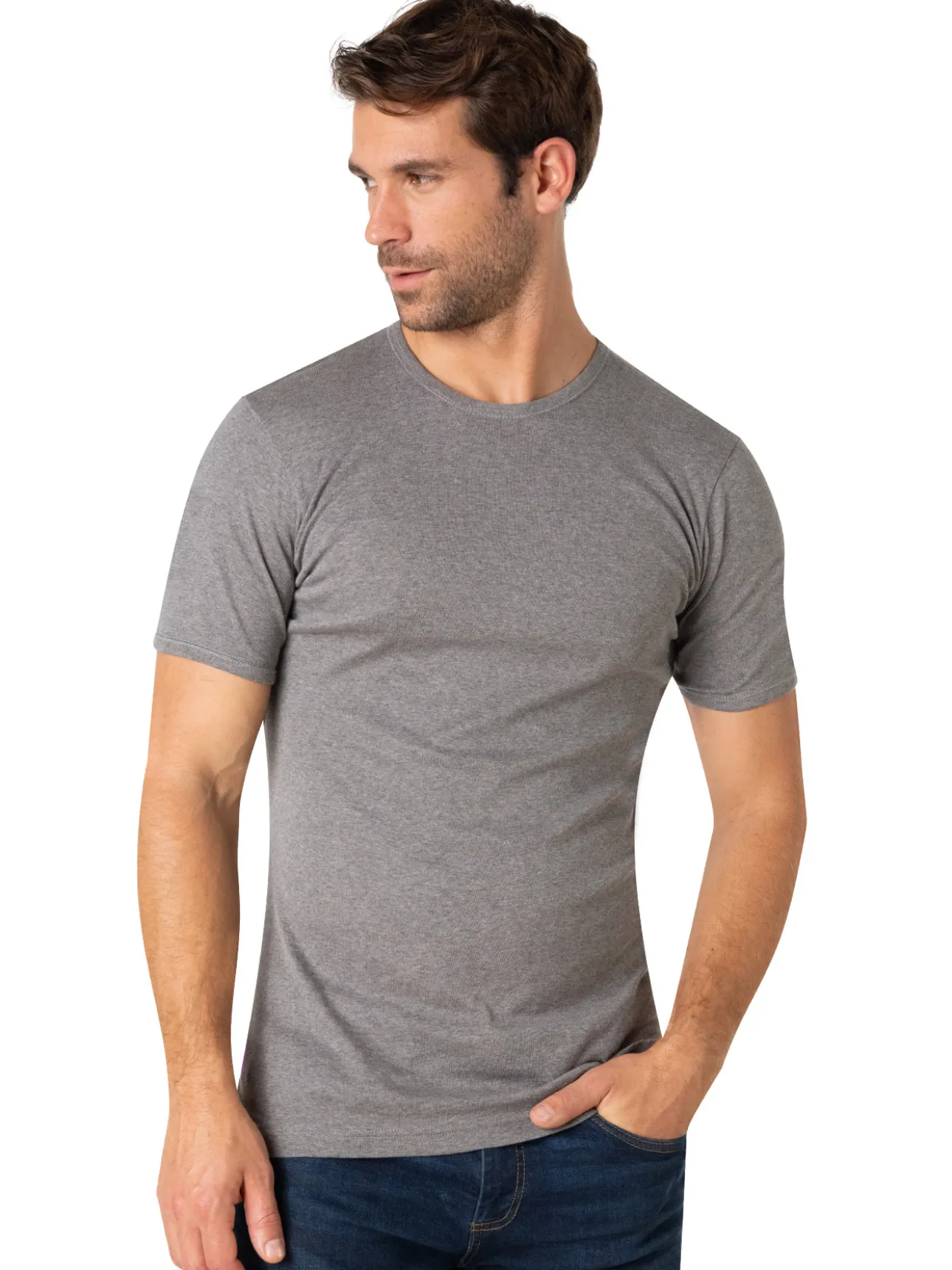 Lot de 2 maillots de corps col rond