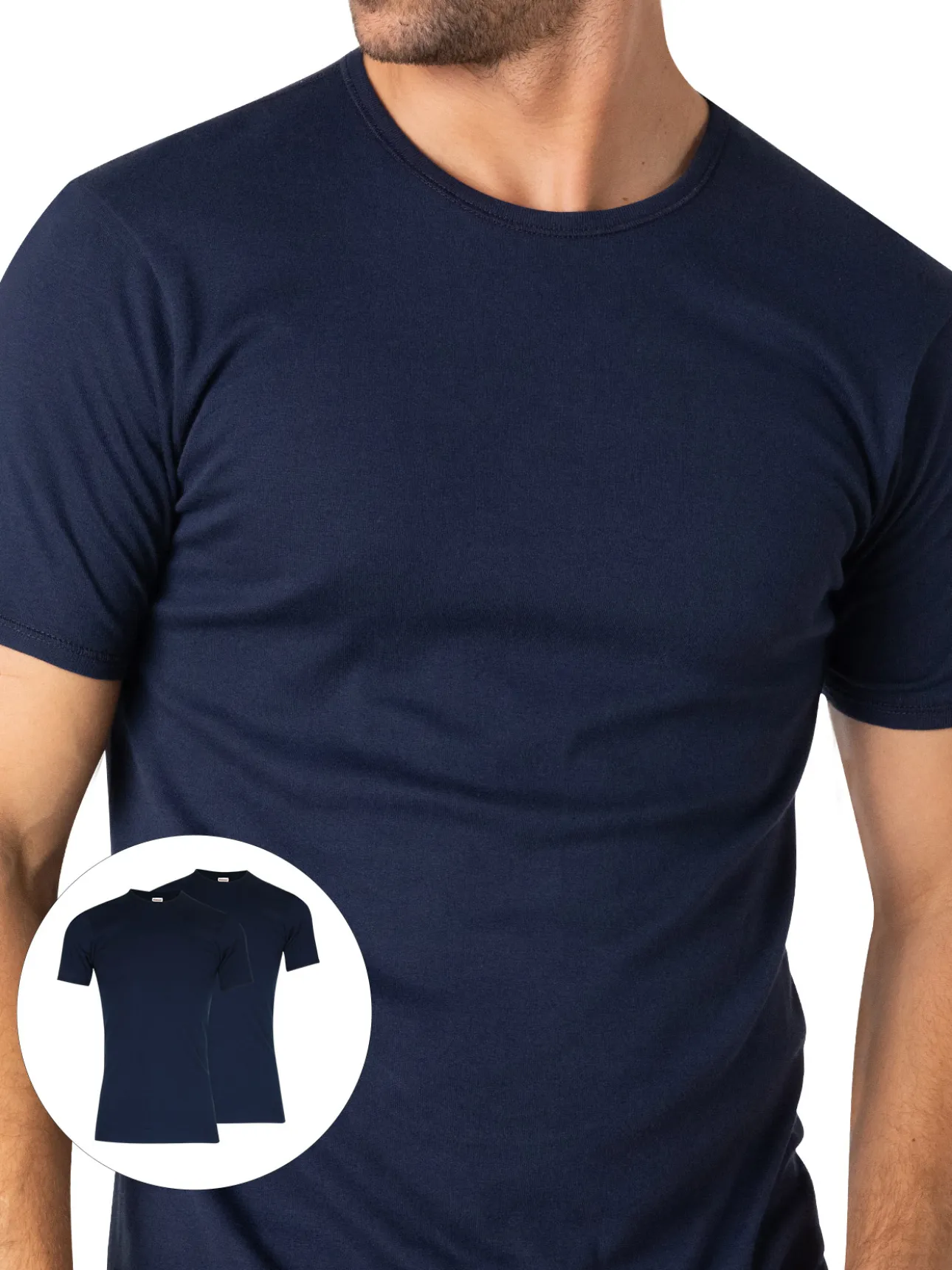 Lot de 2 maillots de corps col rond