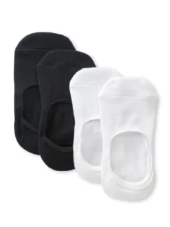 Lot de 4 paires de socquettes invisibles