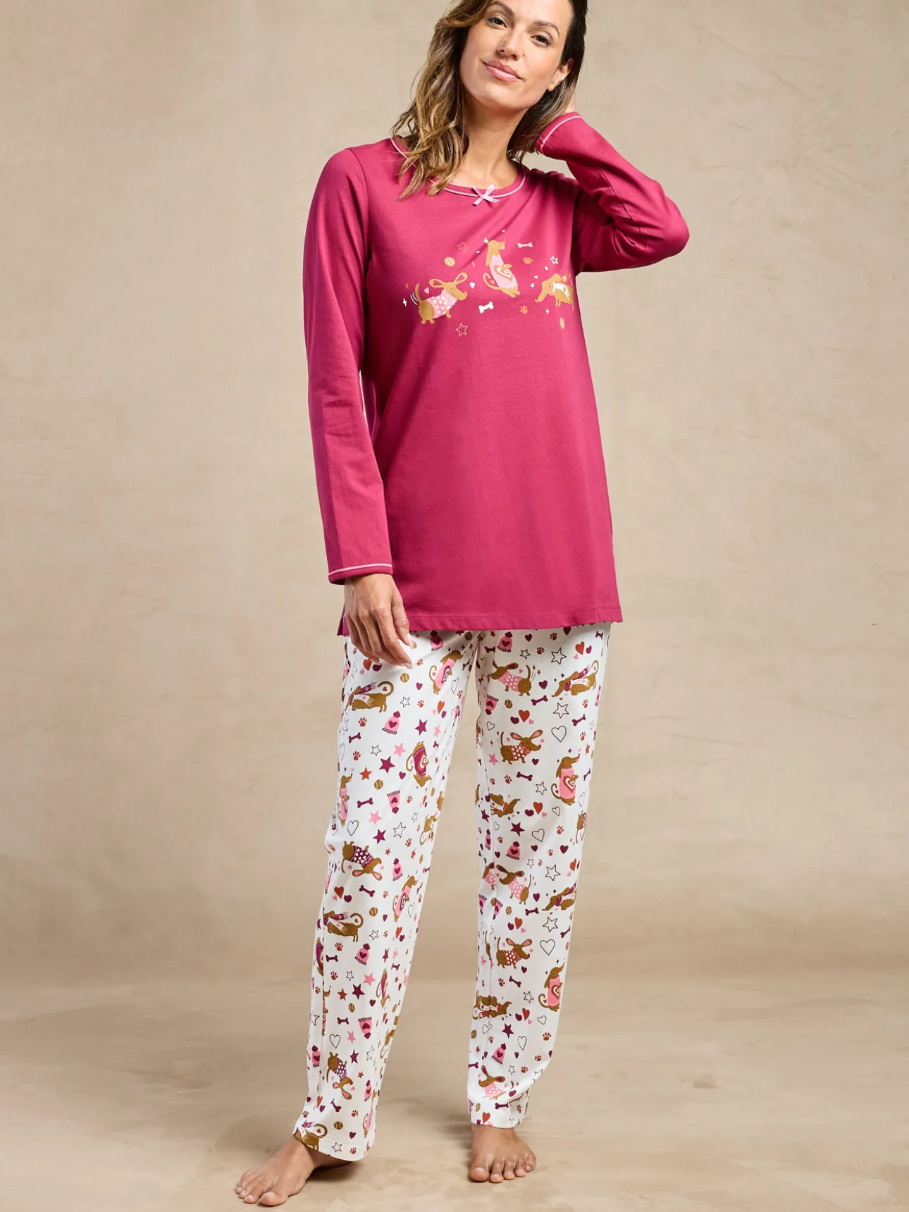 Lot de 2 pyjamas en jersey pur coton