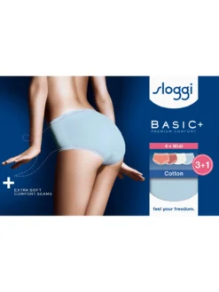 Lot de 4 slips midi Basic +