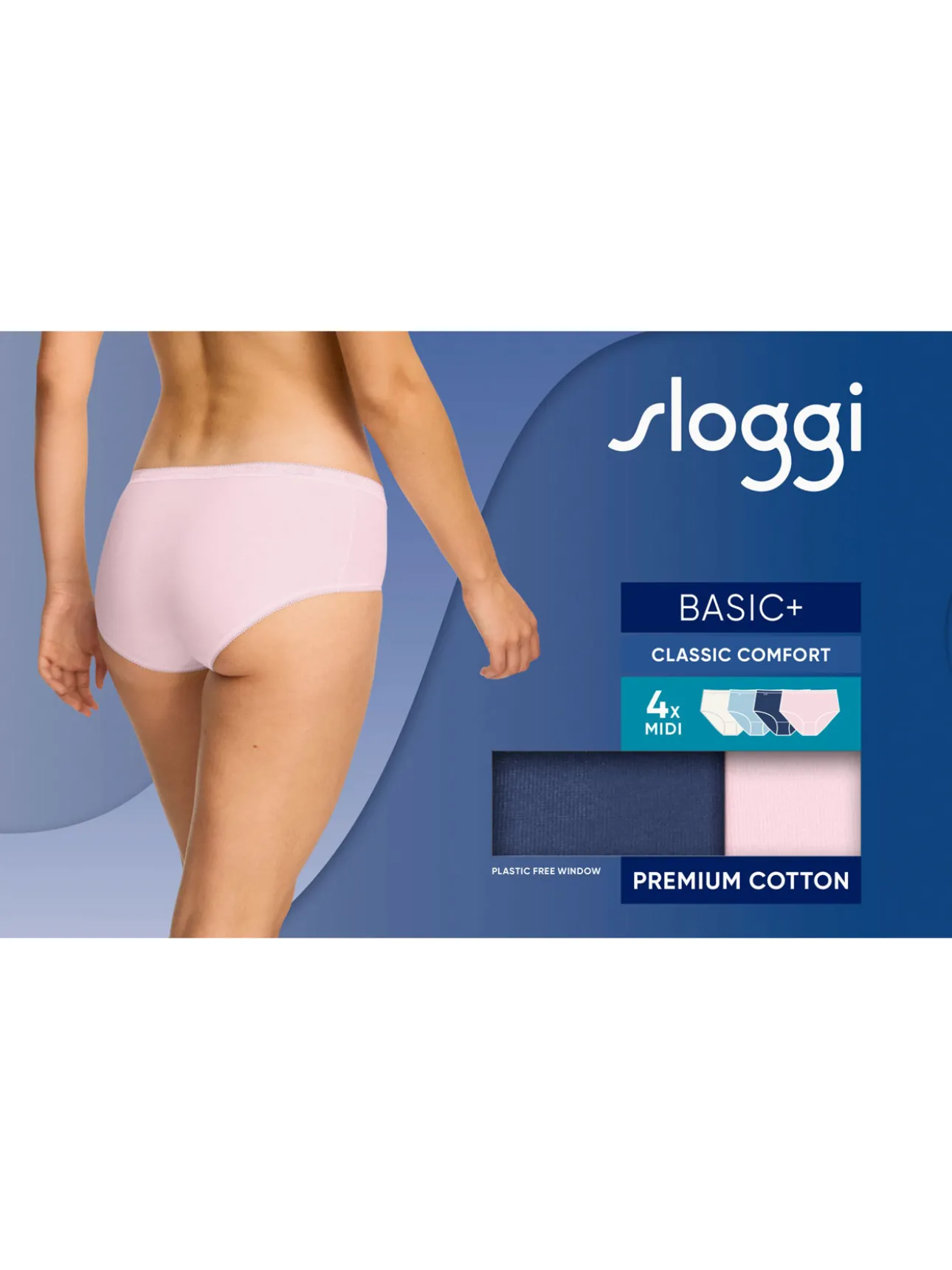 Lot de 4 slips midi Basic +