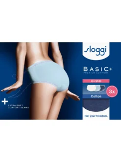 Lot de 3 slips midi Basic+