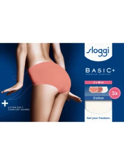 Lot de 3 slips midi Basic+