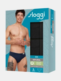 Lot de 2 slips midi GO Natural Brief