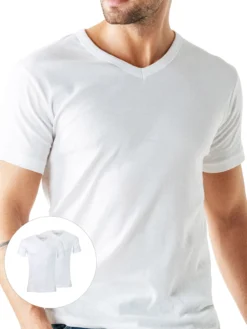 Lot de 2 tee-shirts col V coton bio