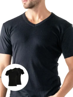 Lot de 2 tee-shirts col V coton bio