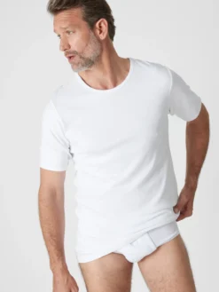 Lot 2 maillots de corps chauds col rond