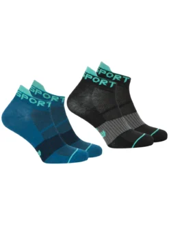 Lot 2 paires de socquettes homme Running