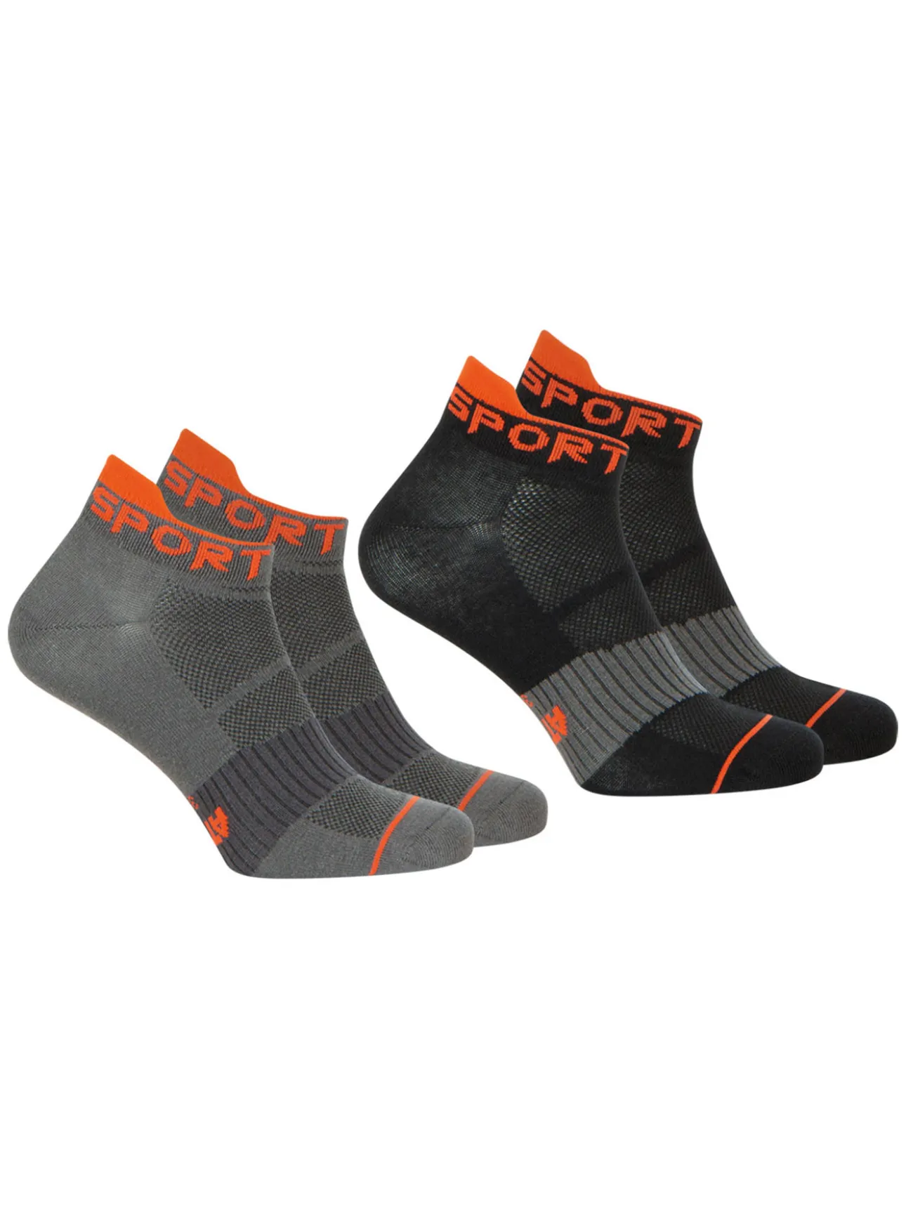 Lot 2 paires de socquettes homme Running