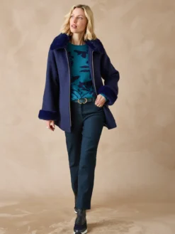 Manteau court coupe ample