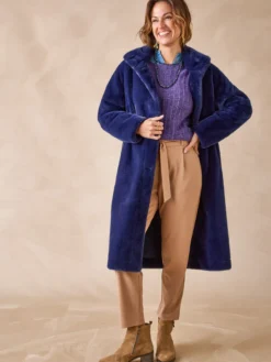 Manteau imitation fourrure