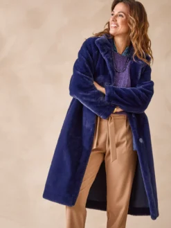 Manteau imitation fourrure