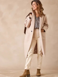 Manteau tissu bouclette