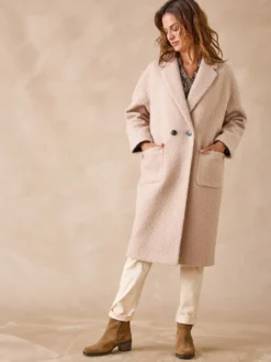 Manteau tissu bouclette