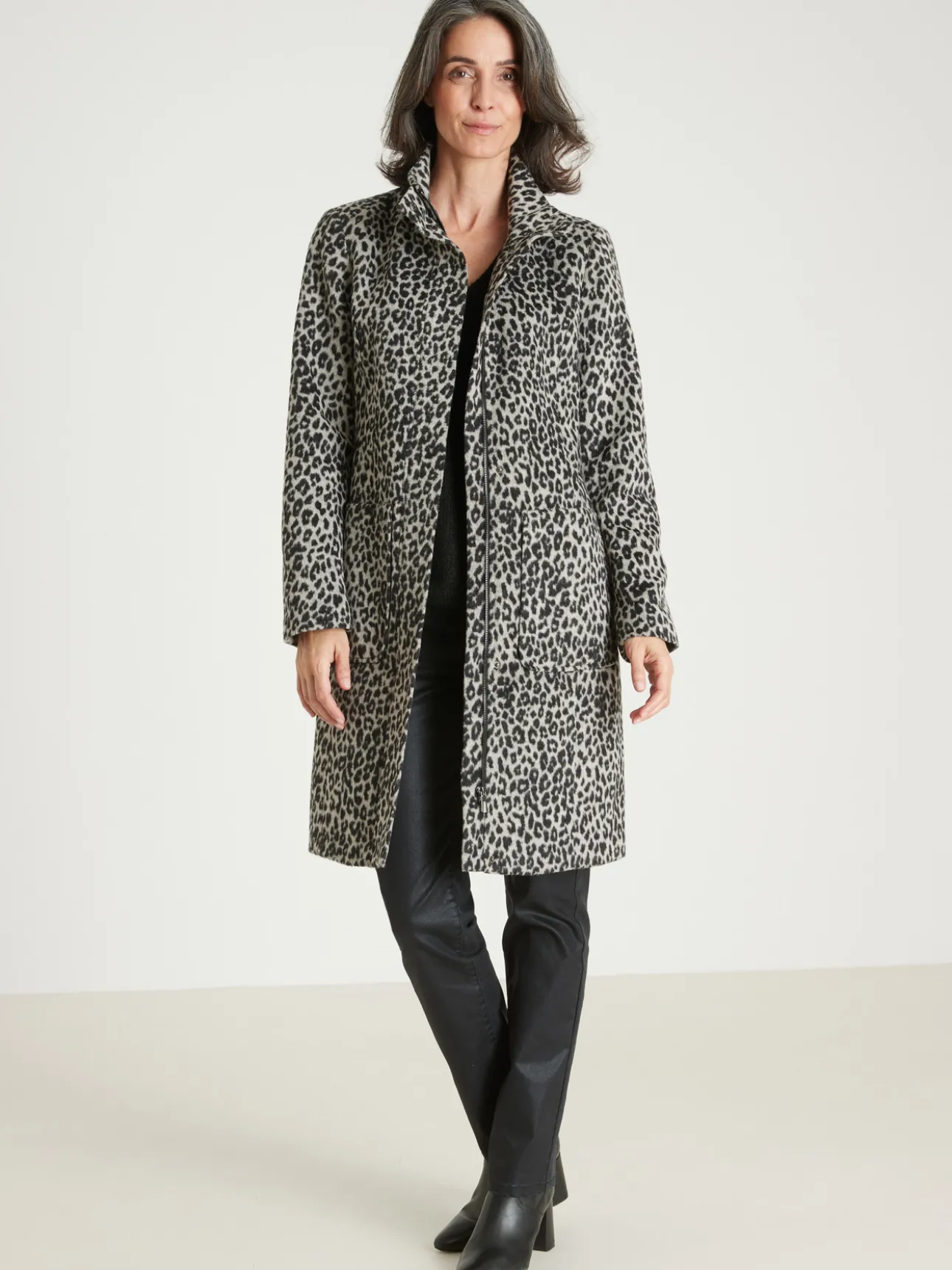 Manteau zippé tout doublé