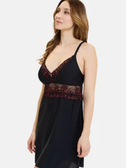 Nuisette sexy dentelle et microfibre