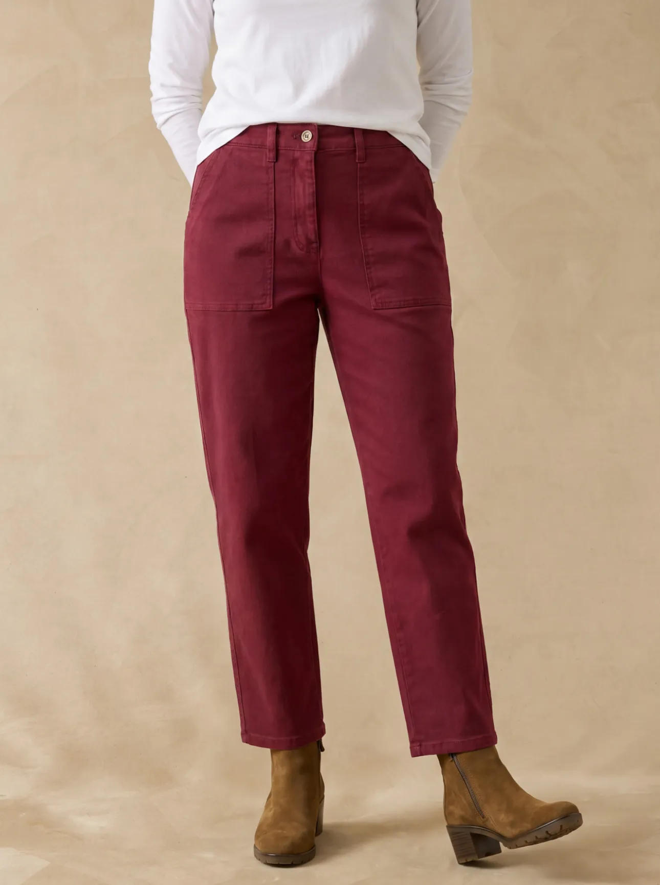 Pantalon cargo 7/8ème élastiqué