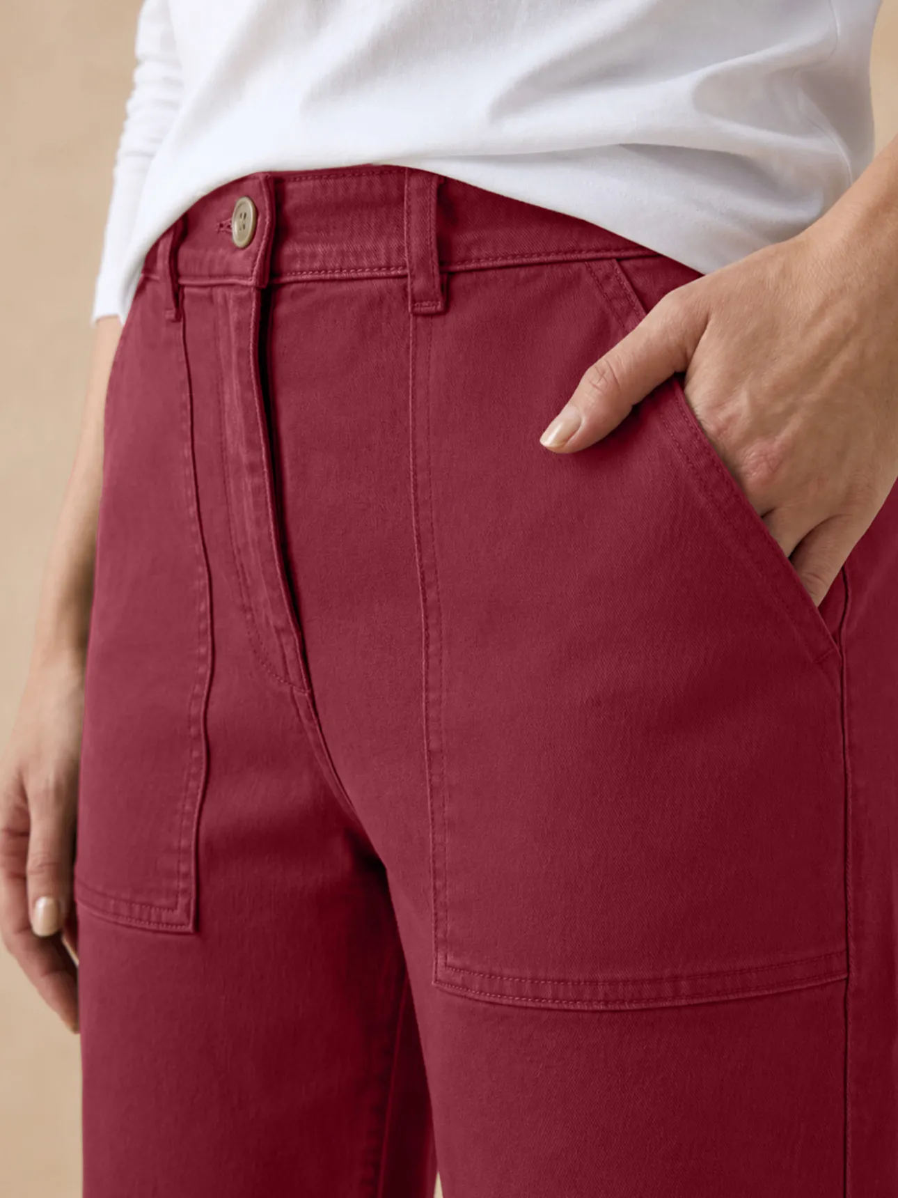 Pantalon cargo 7/8ème élastiqué