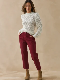 Pantalon cargo 7/8ème élastiqué