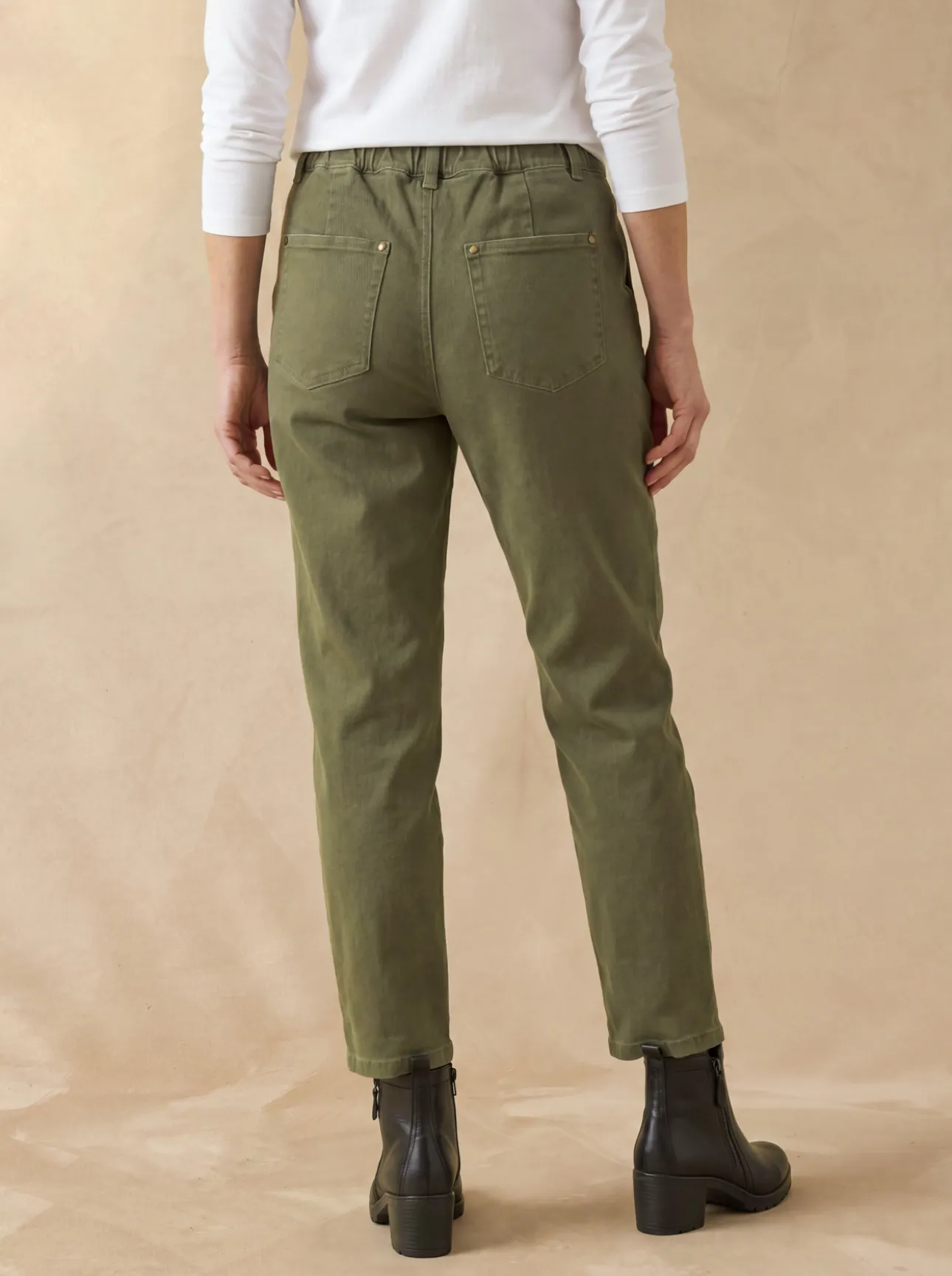 Pantalon cargo 7/8ème élastiqué