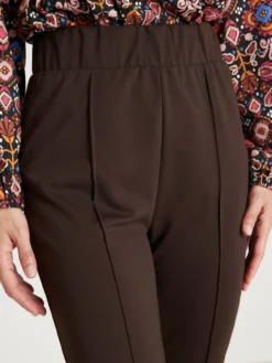 Pantalon droit élastiqué maille milano