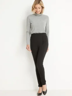 Pantalon droit élastiqué maille milano