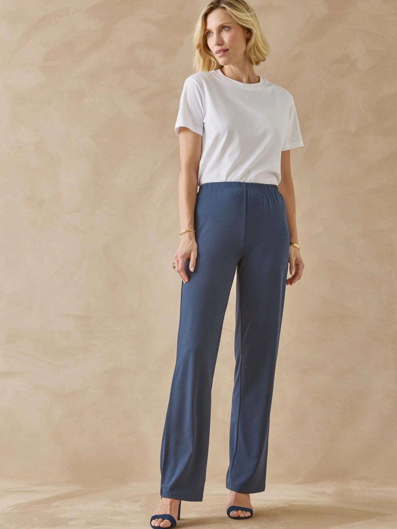 Pantalon entièrement élastiqué en maille