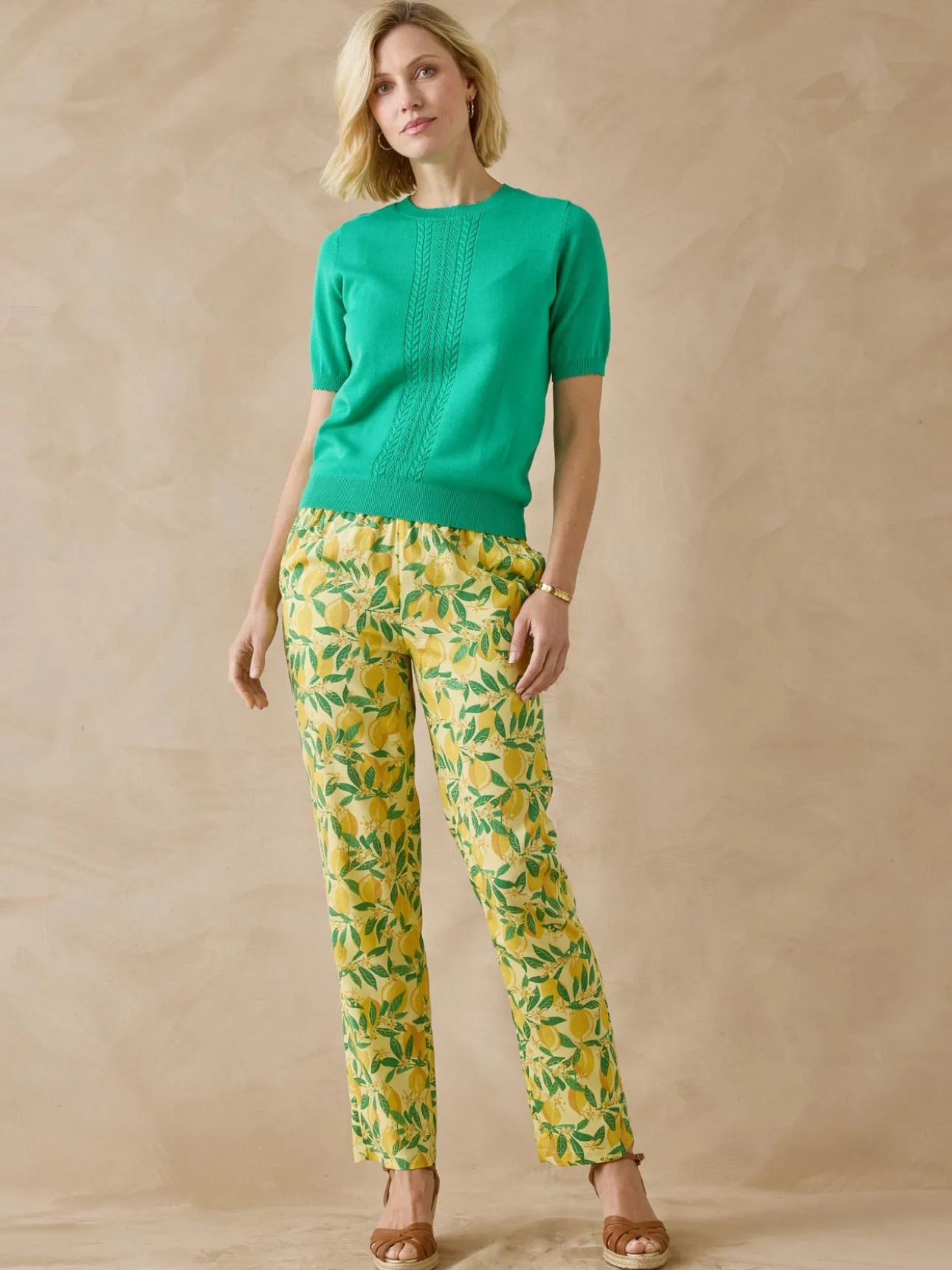 Pantalon fluide entièrement élastiqué