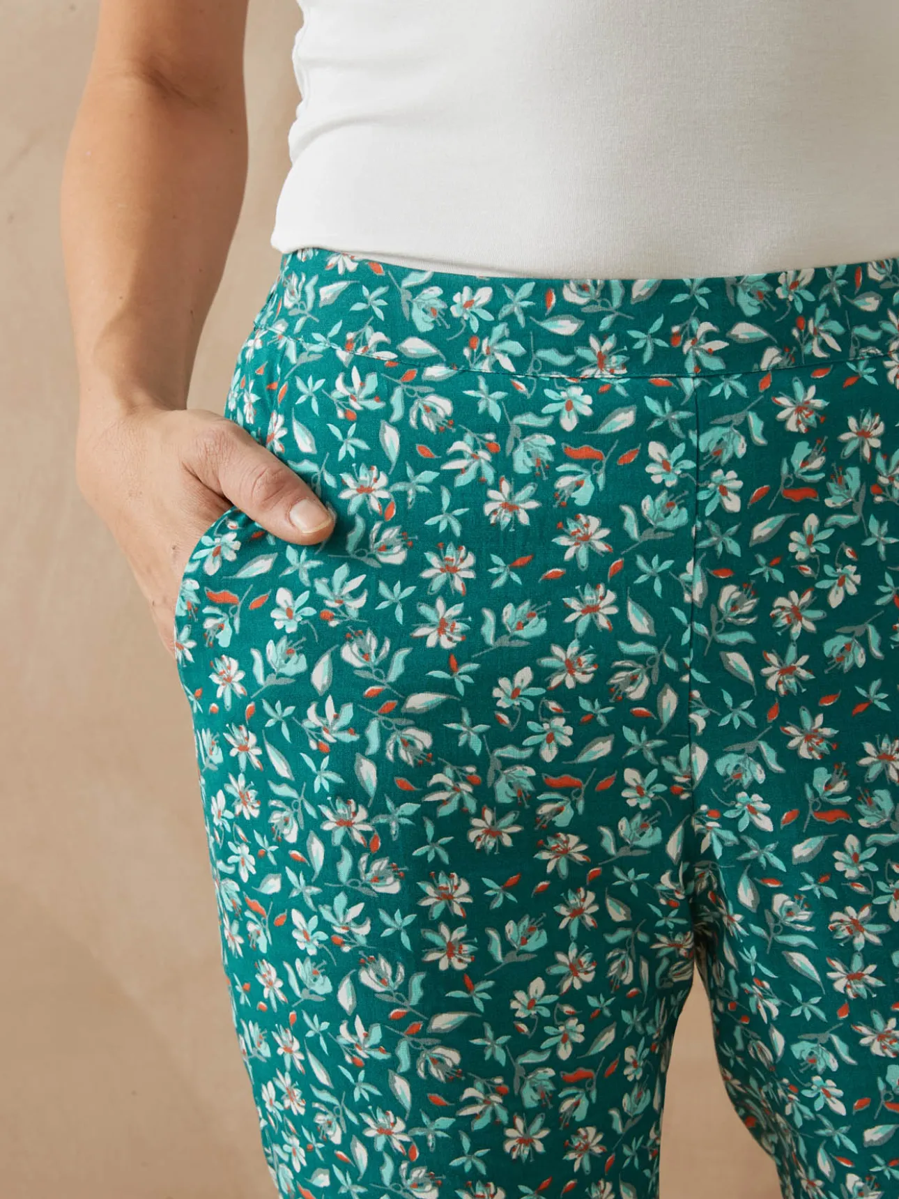 Pantalon fluide élastiqué