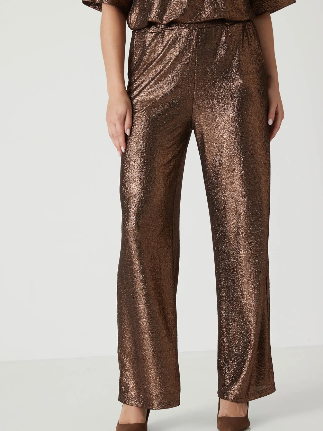 Pantalon irisé élastiqué
