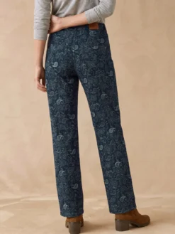 Pantalon jean droit taille haute