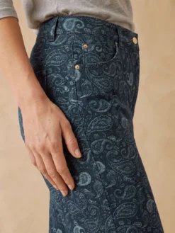 Pantalon jean droit taille haute