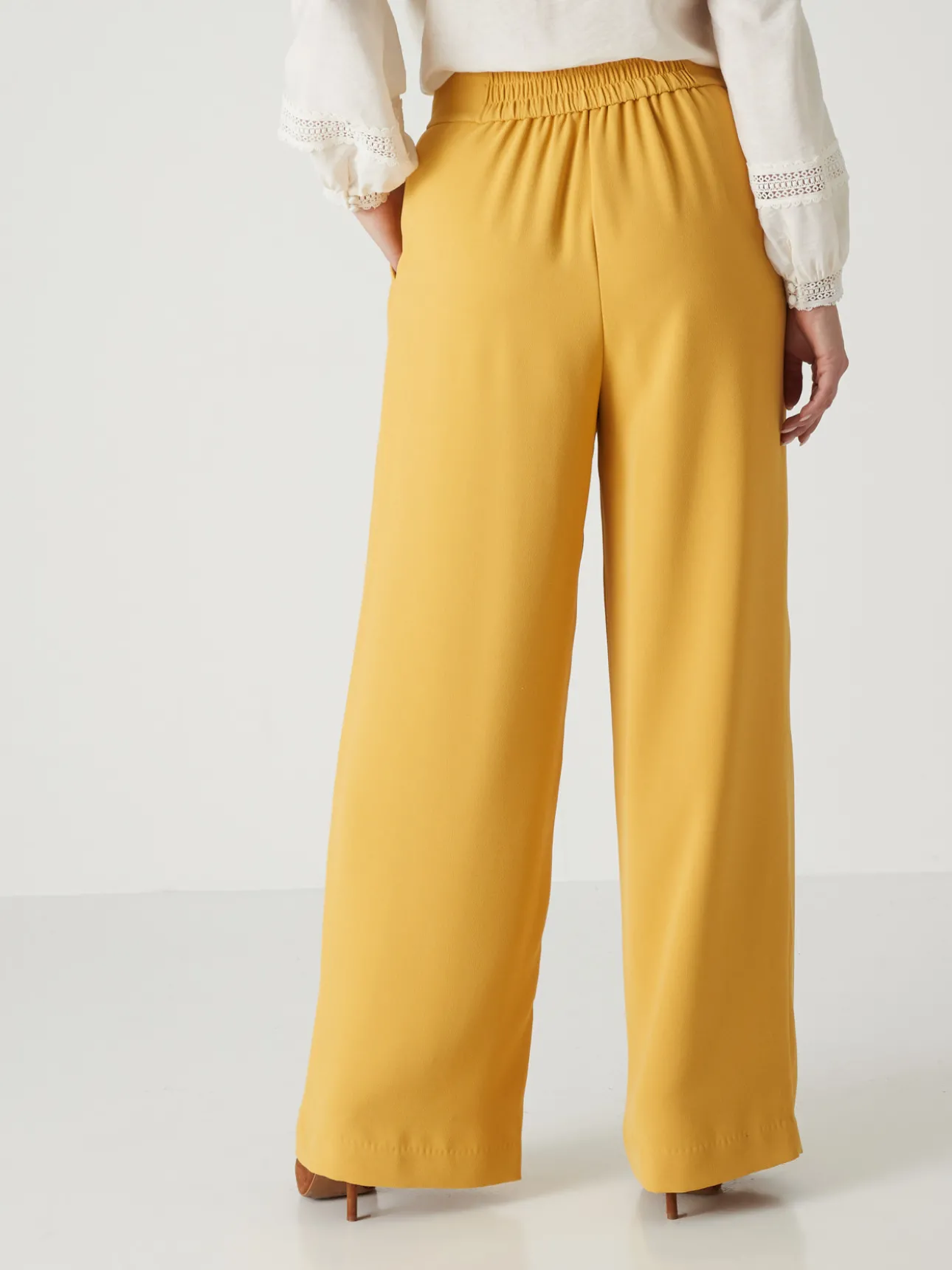 Pantalon large en crêpe