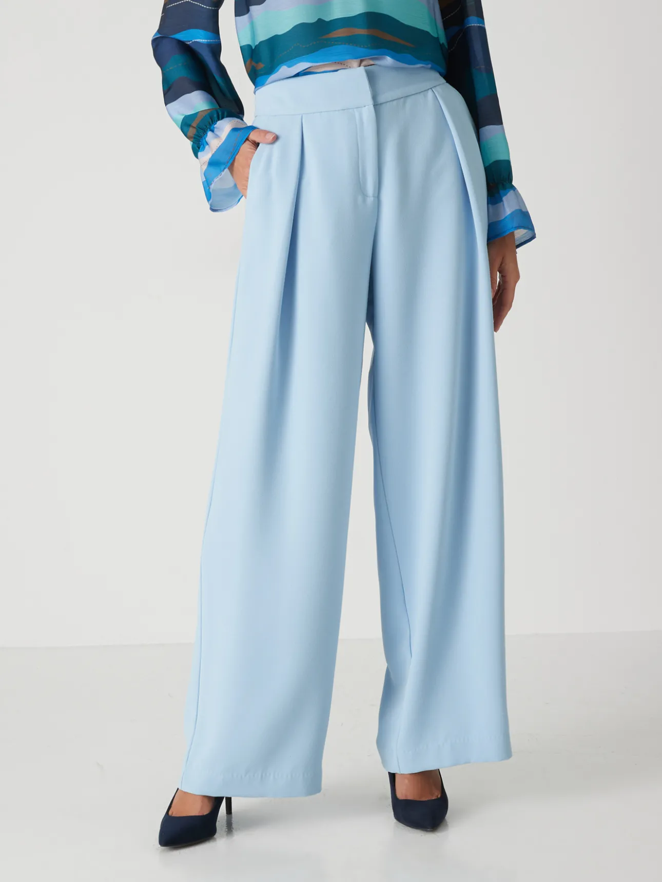Pantalon large en crêpe