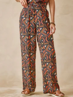 Pantalon large en crêpe