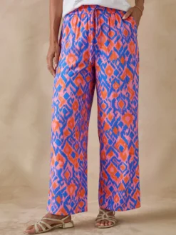 Pantalon large en voile de coton