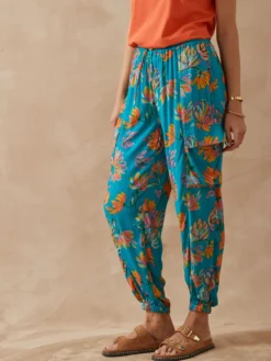 Pantalon large élastiqué