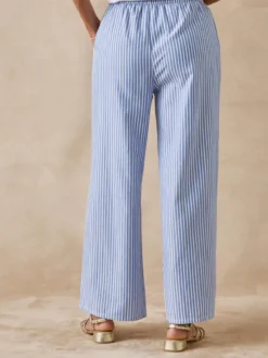 Pantalon large élastiqué
