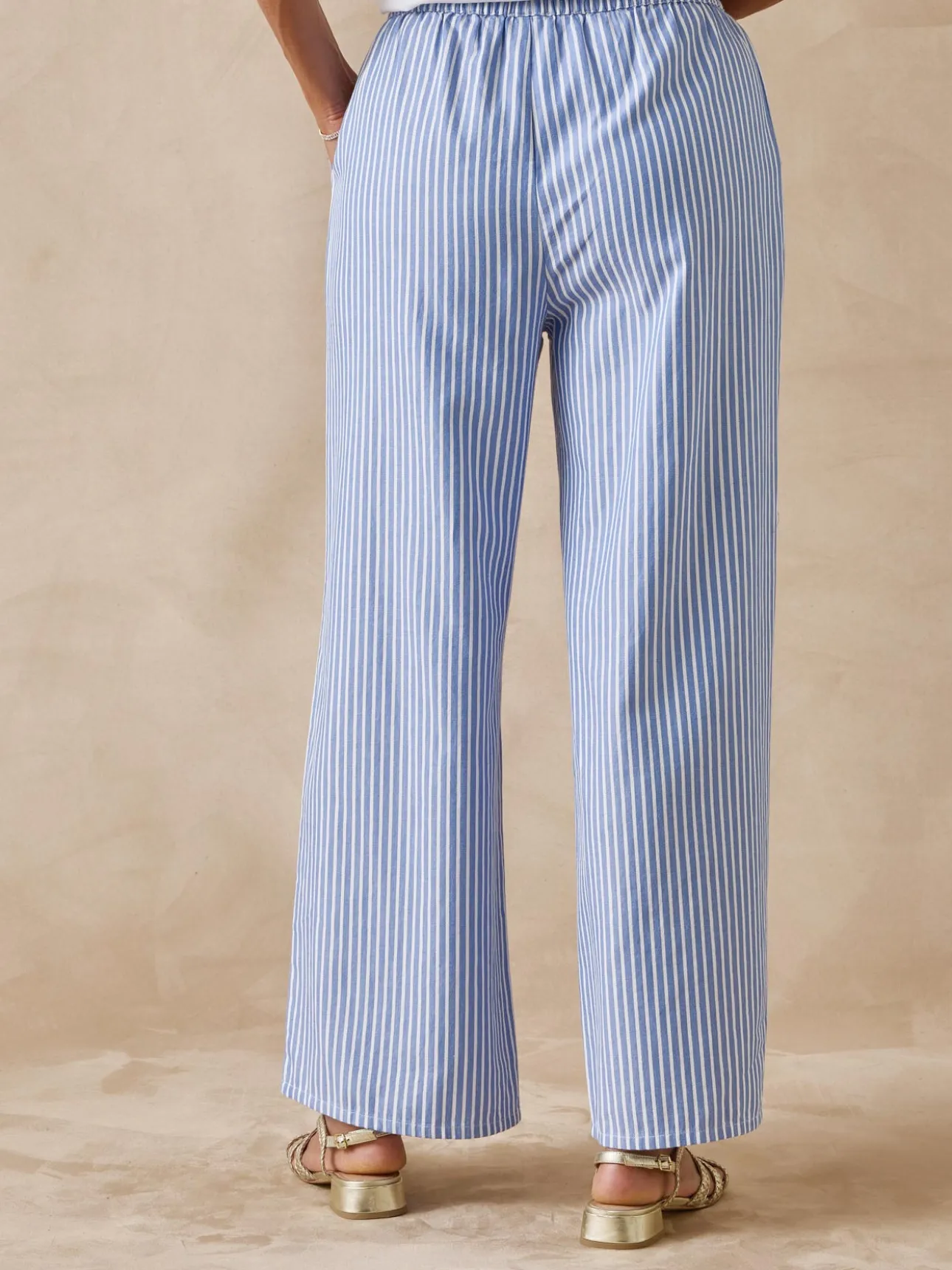 Pantalon large élastiqué