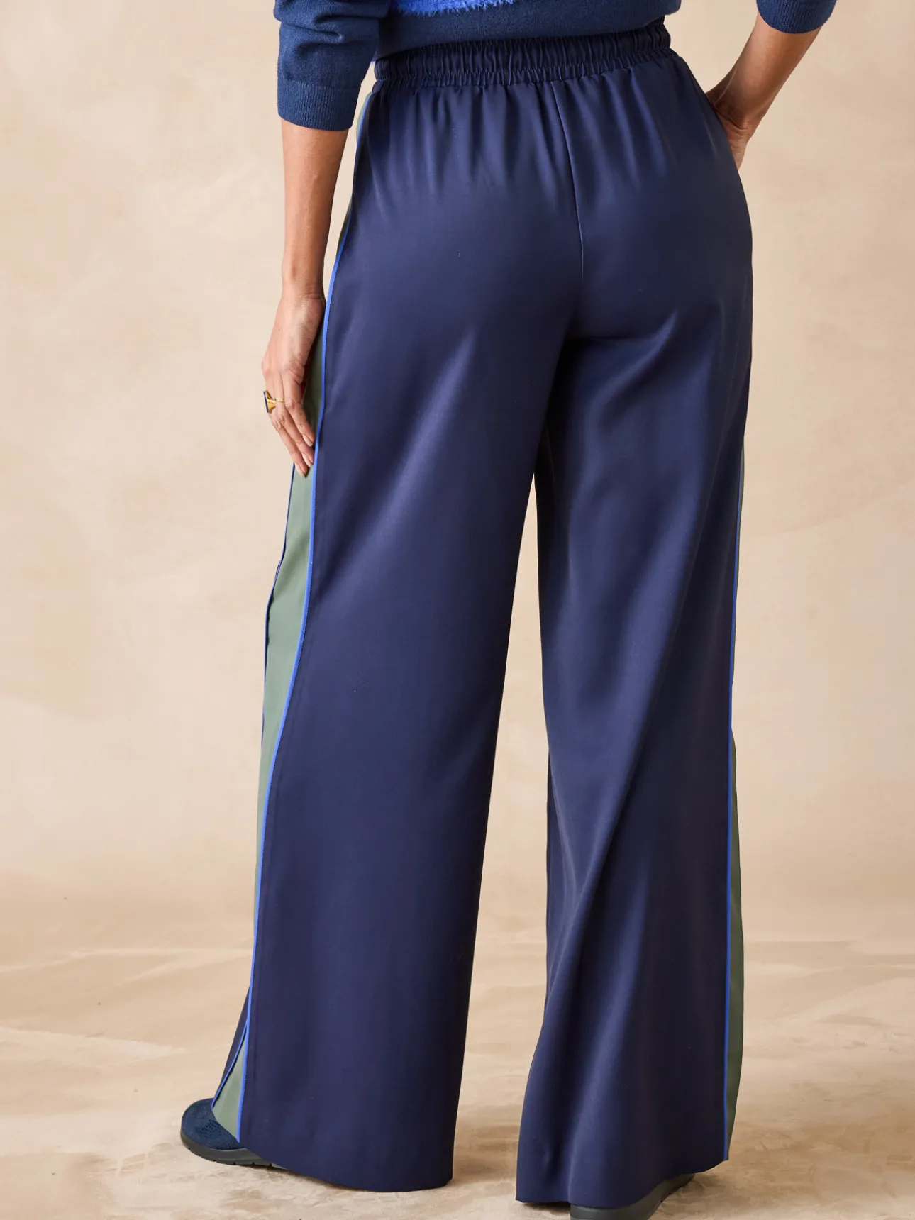Pantalon large palazzo élastiqué