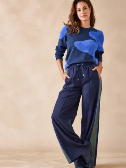 Pantalon large palazzo élastiqué